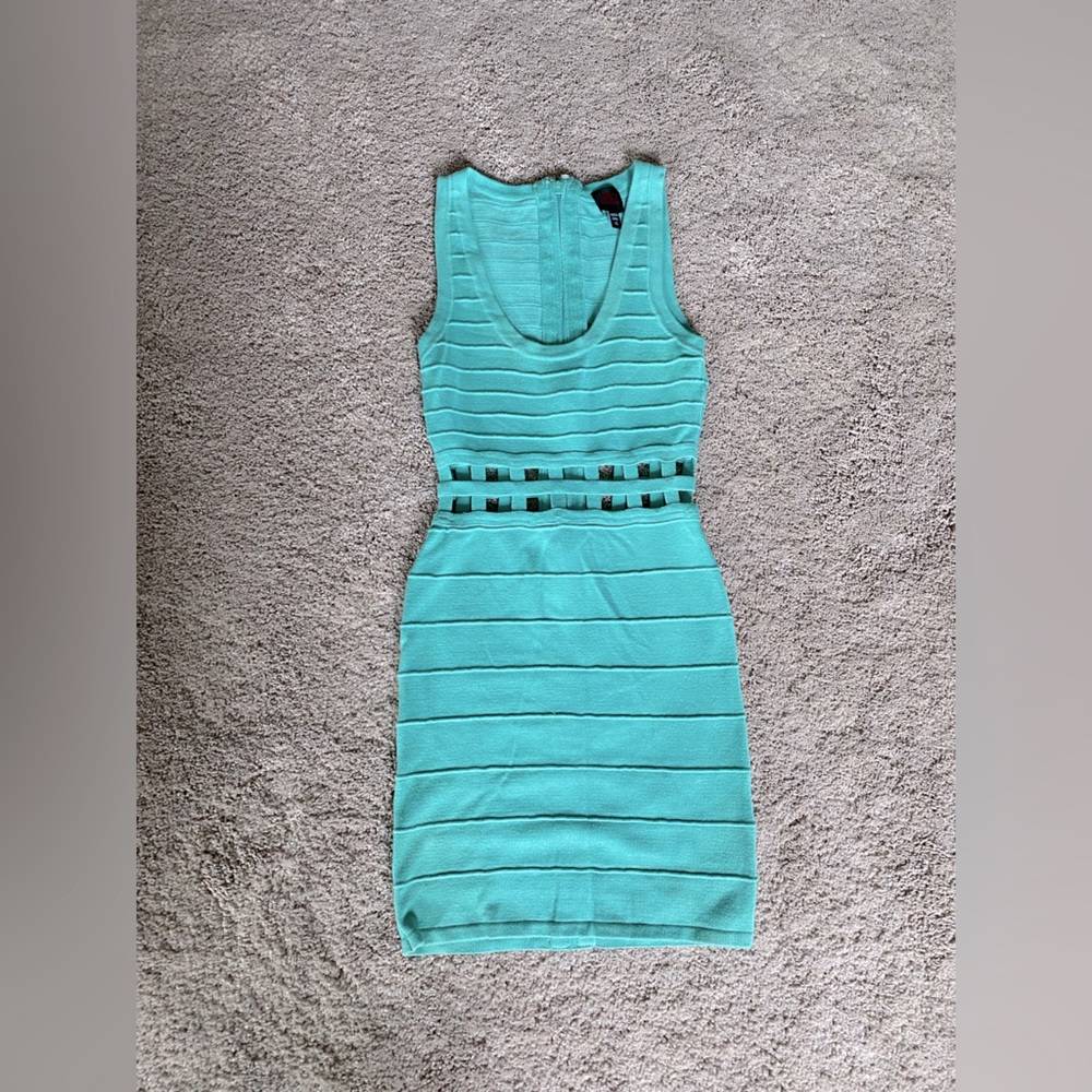 Blue bandage Bebe dress